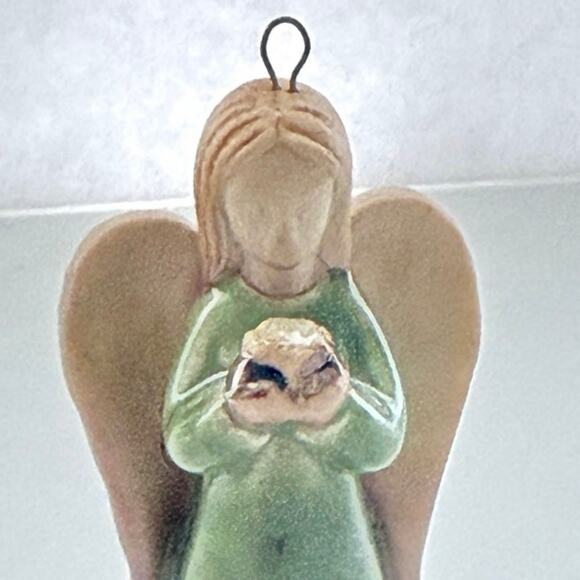 Vintage Ceramic Hand Painted Angel Christmas Ornament - Picture 6 of 6